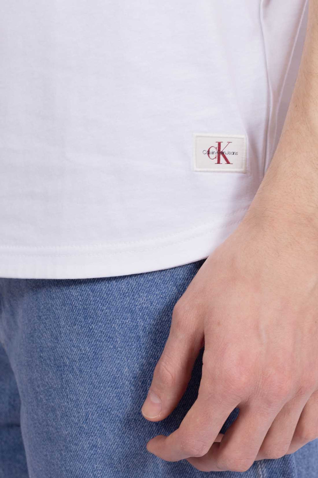 CALVIN KLEIN JEANS - Men's long tank top with logo patch  - Size L-24