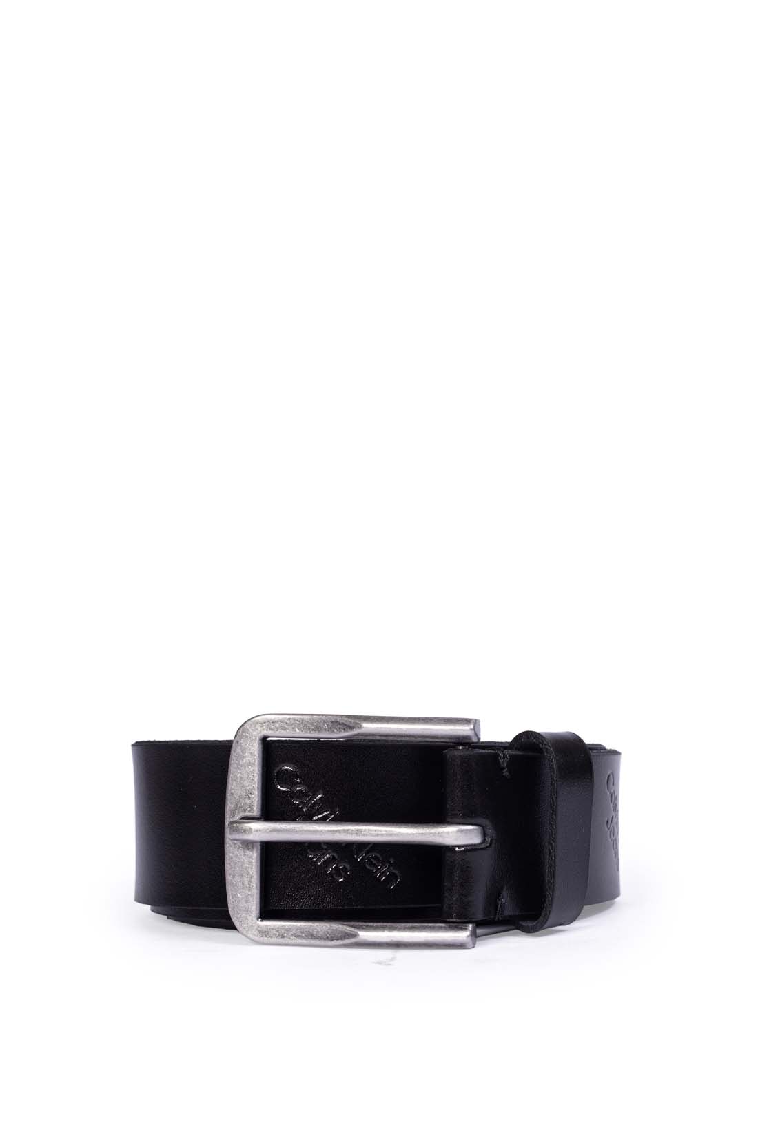 CALVIN KLEIN JEANS - Men's leather logo print belt-11