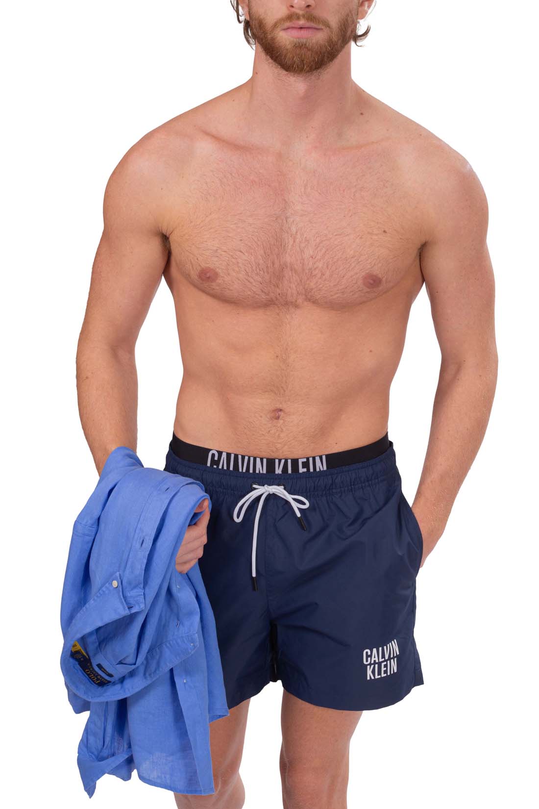 CALVIN KLEIN - Men's swim shorts with elasticated waist  - Size M-7