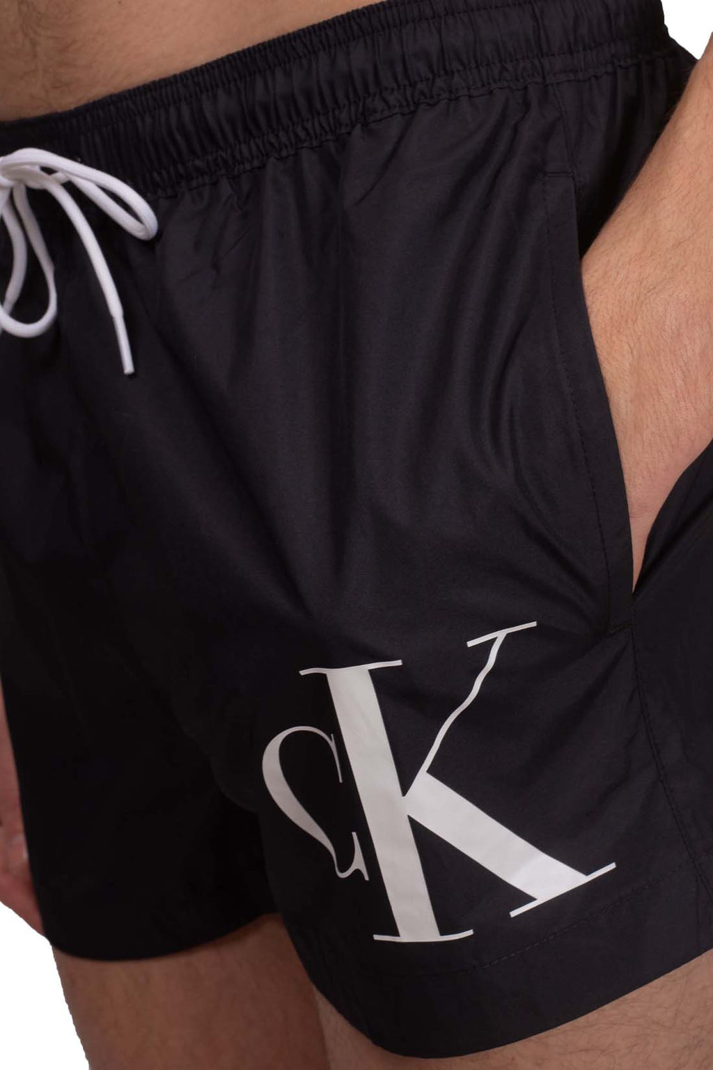 CALVIN KLEIN - Men's monogram swim shorts-0