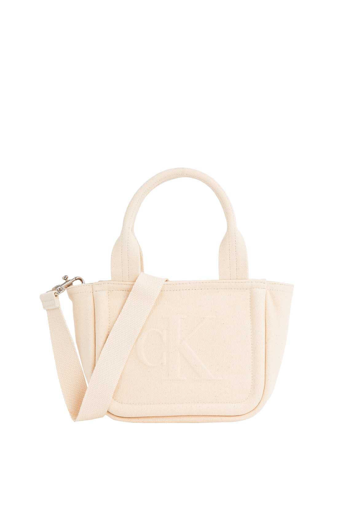 CALVIN KLEIN JEANS - Women's mini canvas Tote with shoulder strap-9