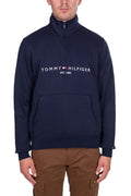 TOMMY HILFIGER - Men's relaxed sweatshirt with half zip  - Size XXL-1