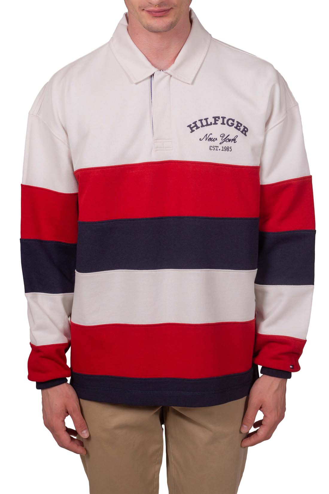 TOMMY HILFIGER - Men's oversize rugby Archive fit polo shirt-1