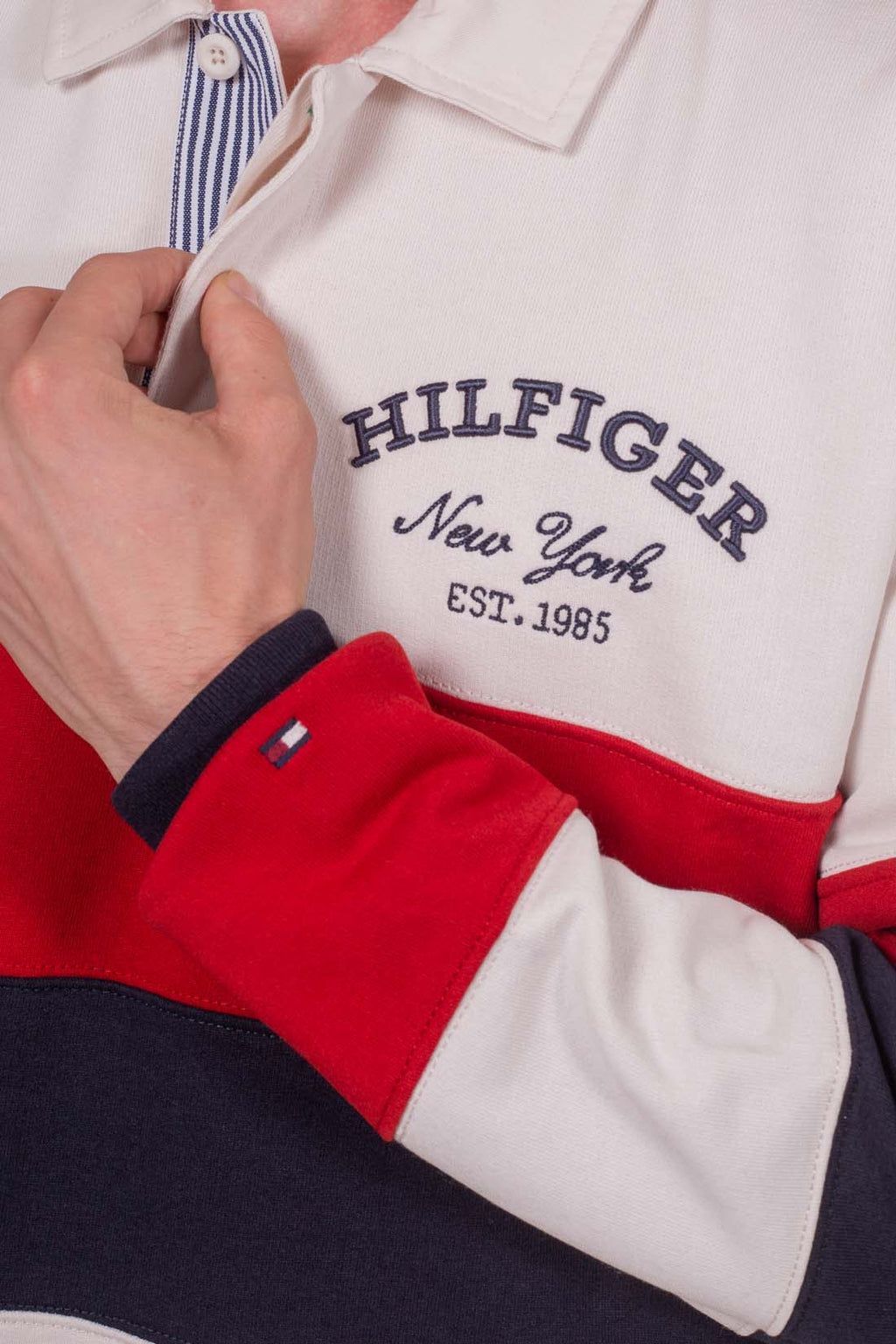 TOMMY HILFIGER - Men's oversize rugby Archive fit polo shirt-8