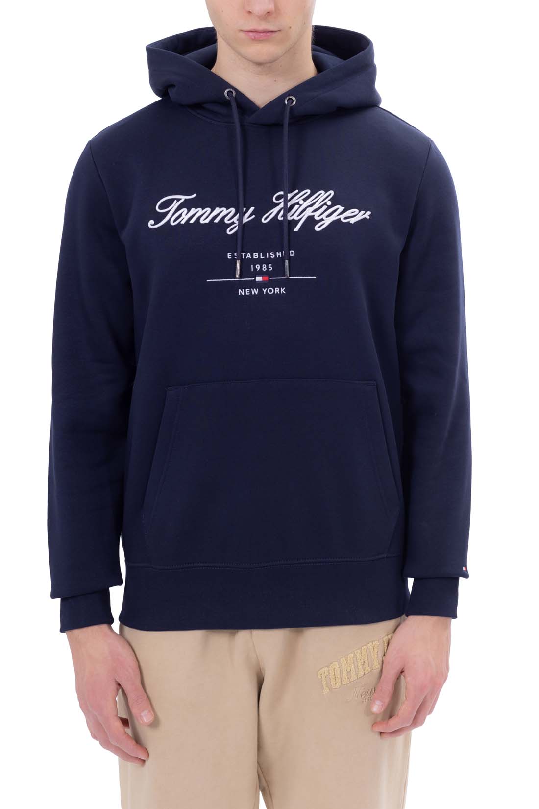 TOMMY HILFIGER - Men's winter hoodie with italics logo-3