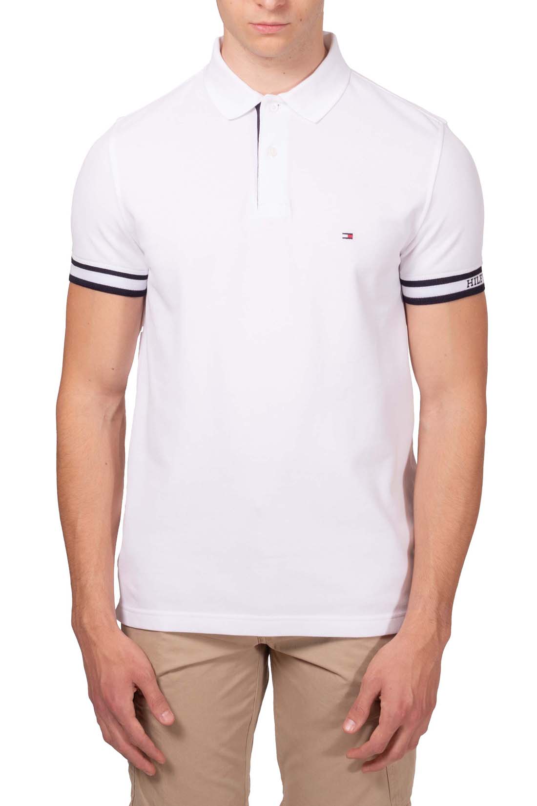 TOMMY HILFIGER - Men's slim Monotype polo shirt-5