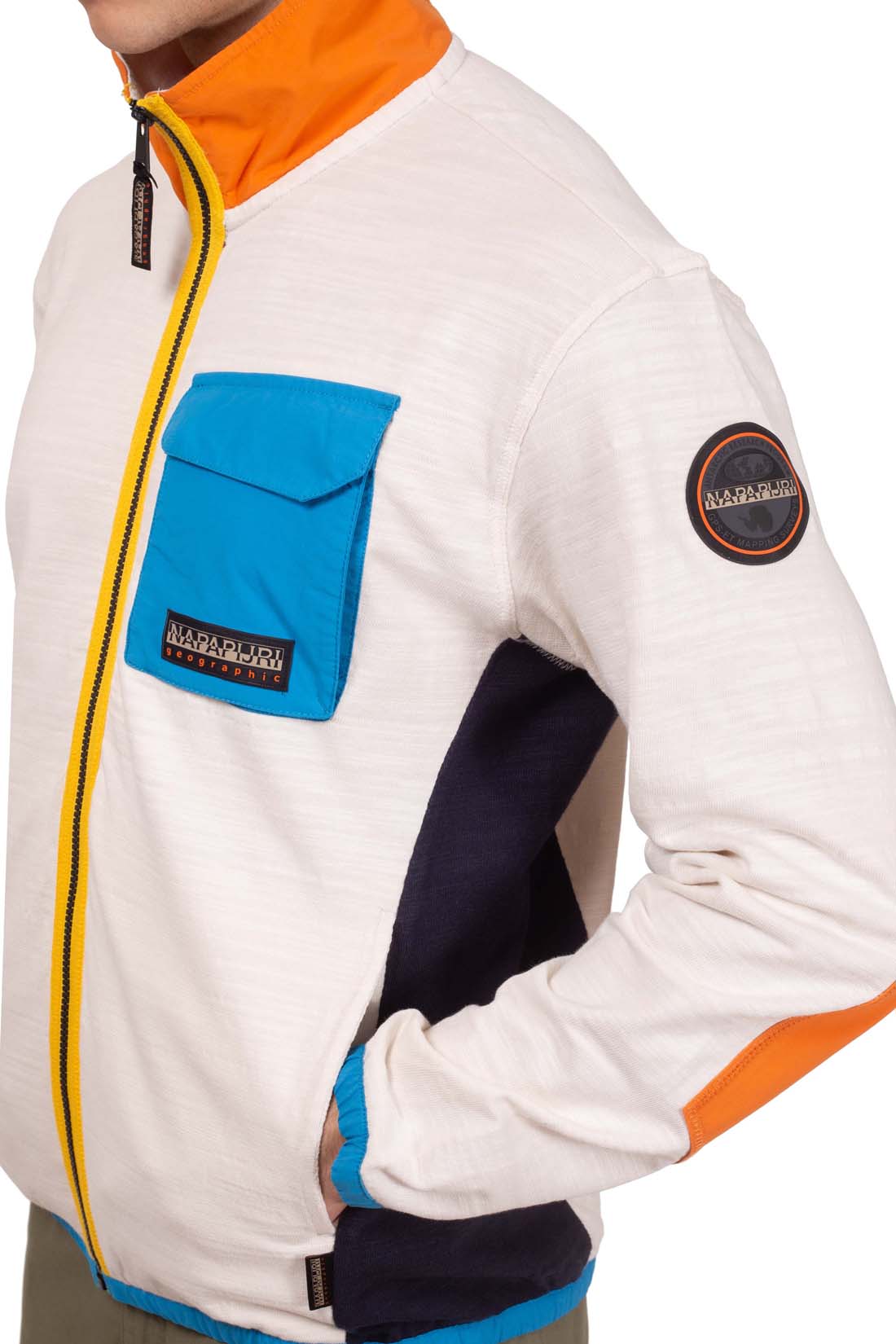 NAPAPIJRI - Men's colorblock full-zip Tepees sweatshirt-11