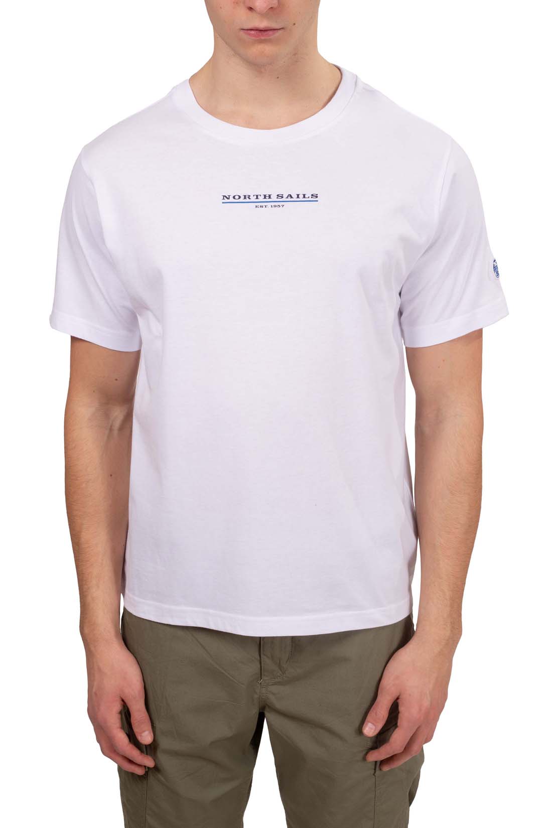 NORTH SAILS - Men's T-shirt with linear logo  - Size 3XL-17