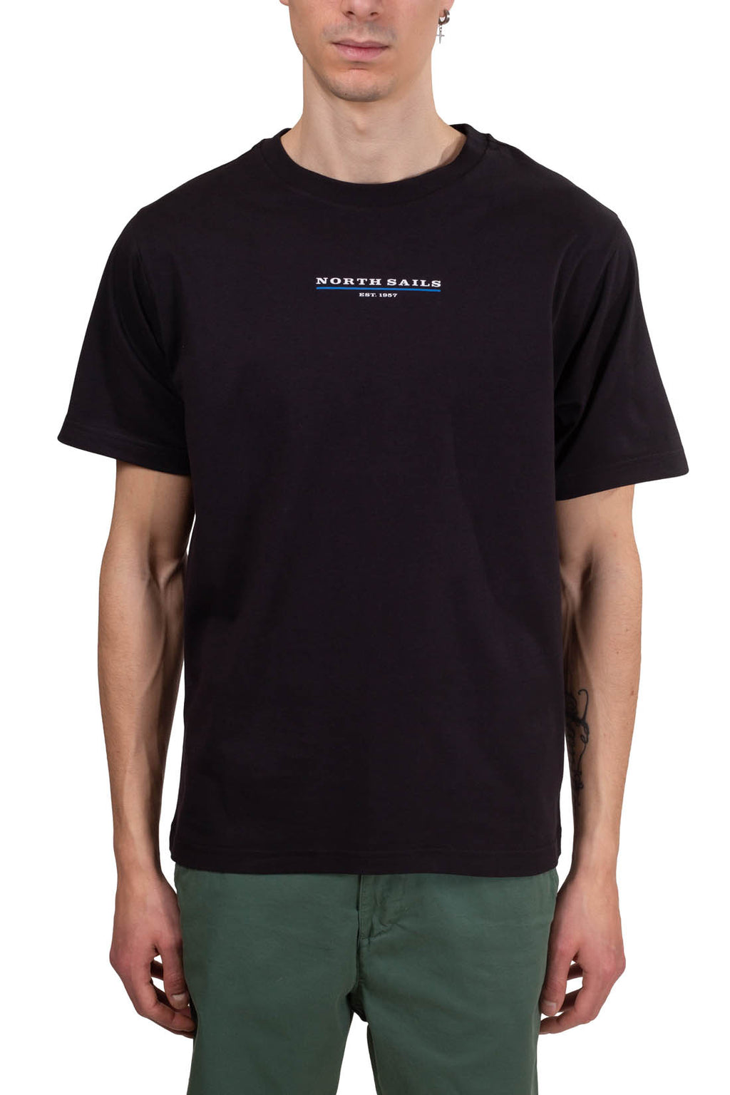 NORTH SAILS - Men's T-shirt with linear logo  - Size 3XL-1