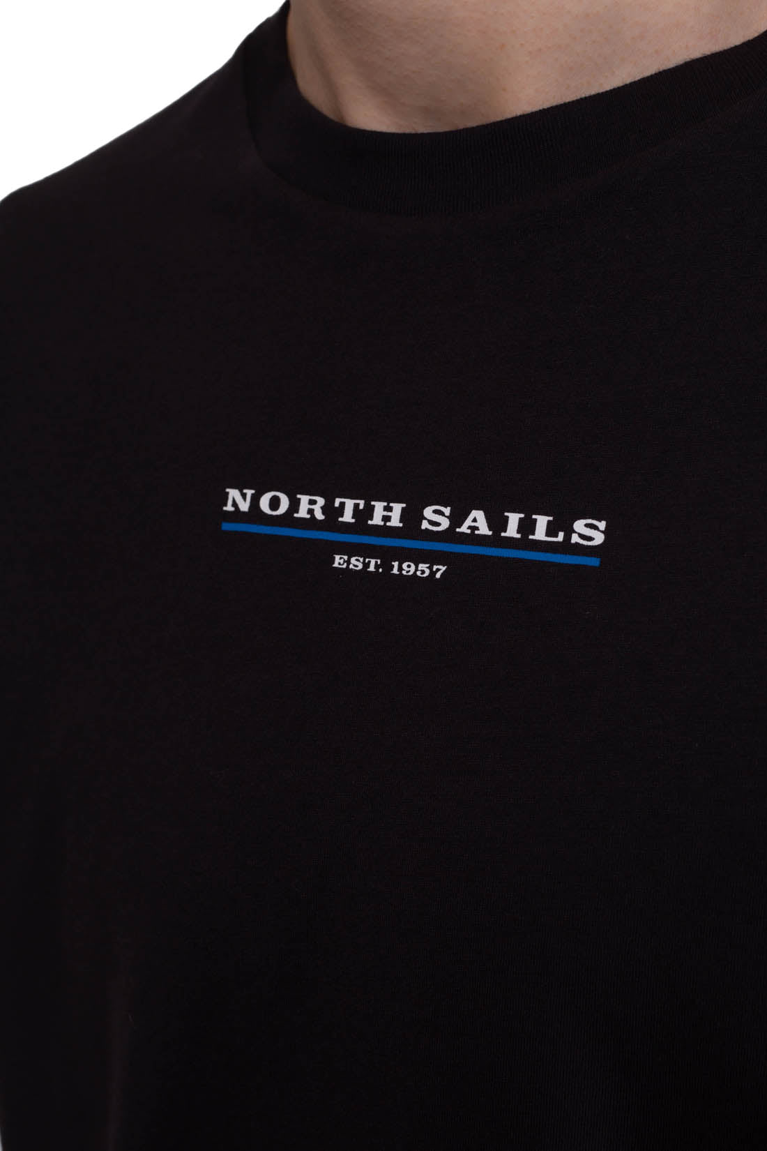 NORTH SAILS - Men's T-shirt with linear logo  - Size 3XL-4
