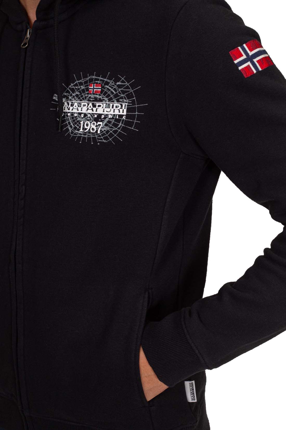 NAPAPIJRI - Men's Bedil sweatshirt with hood  - Size M-2