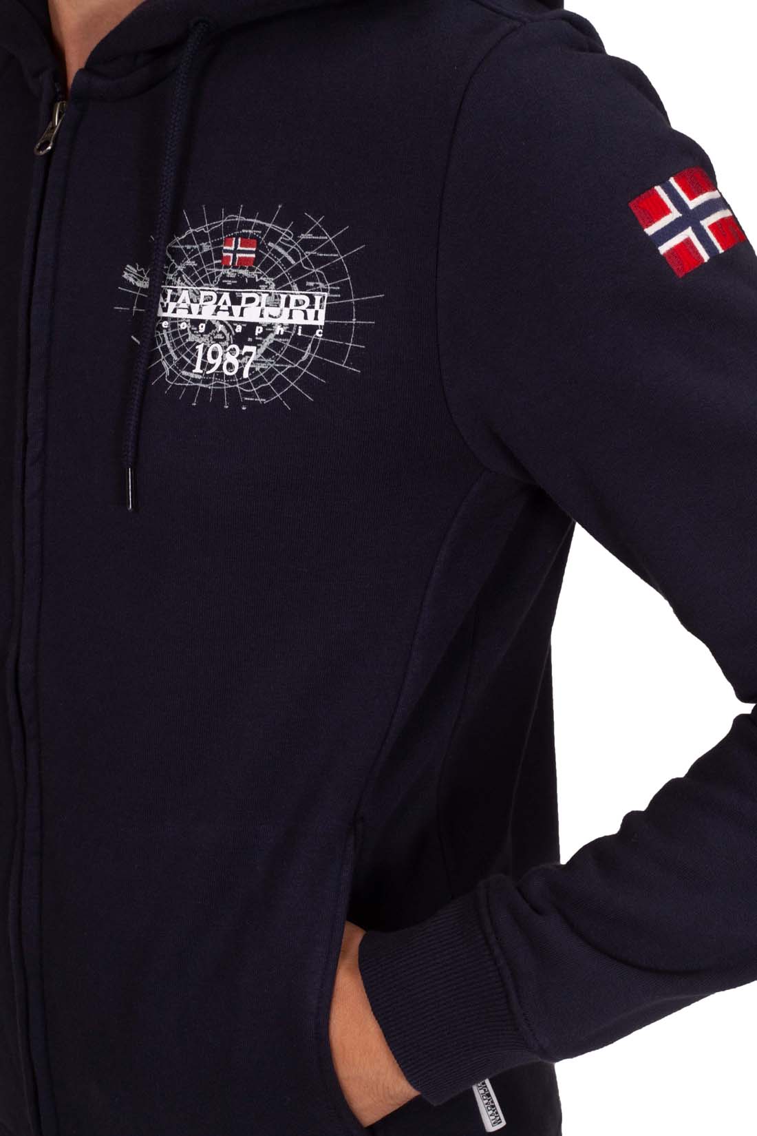 NAPAPIJRI - Men's Bedil sweatshirt with hood  - Size M-8