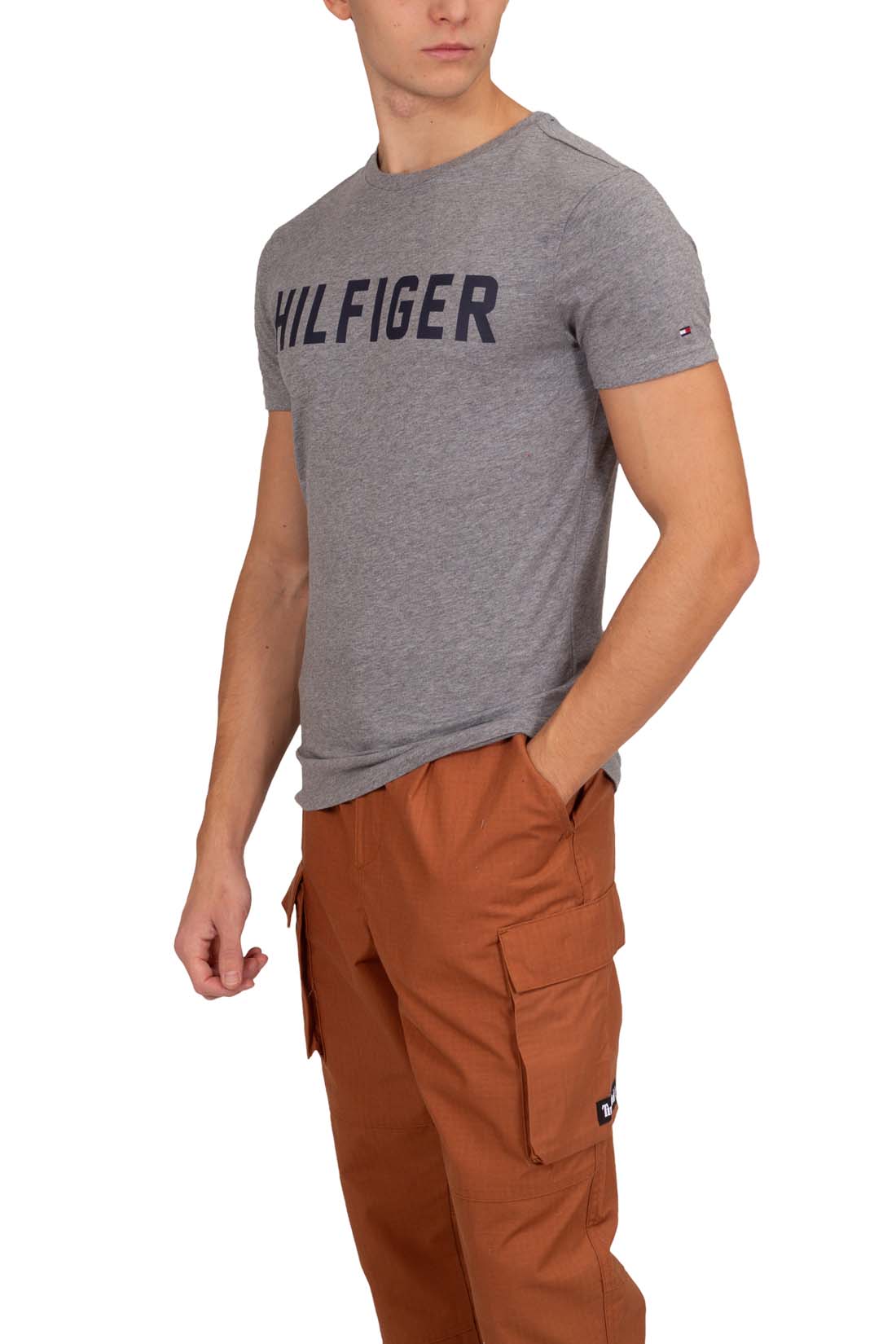 TOMMY HILFIGER - Men's regular T-shirt with bold logo-7