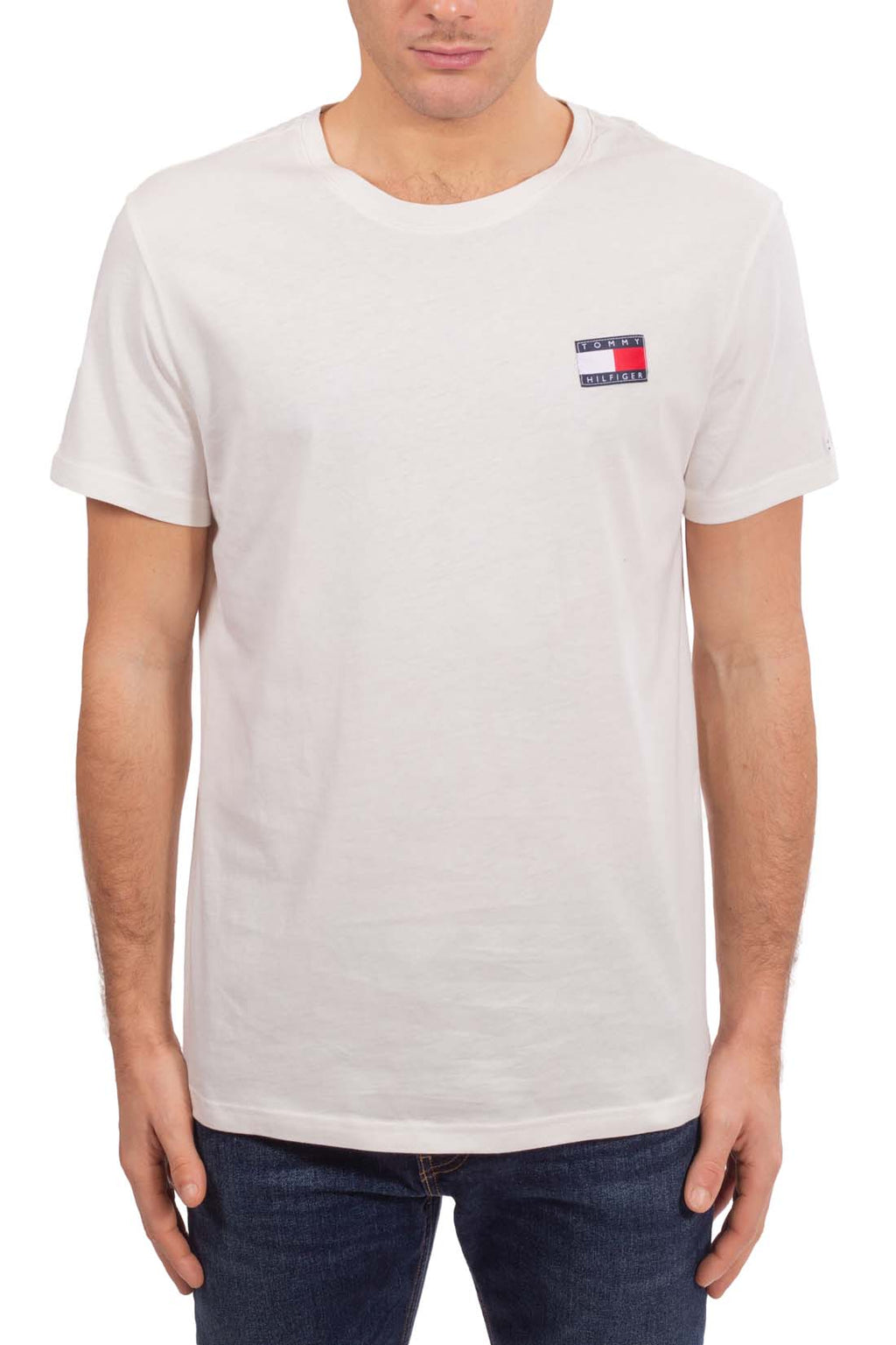 TOMMY HILFIGER - Men's regular T-shirt with logo patch-6