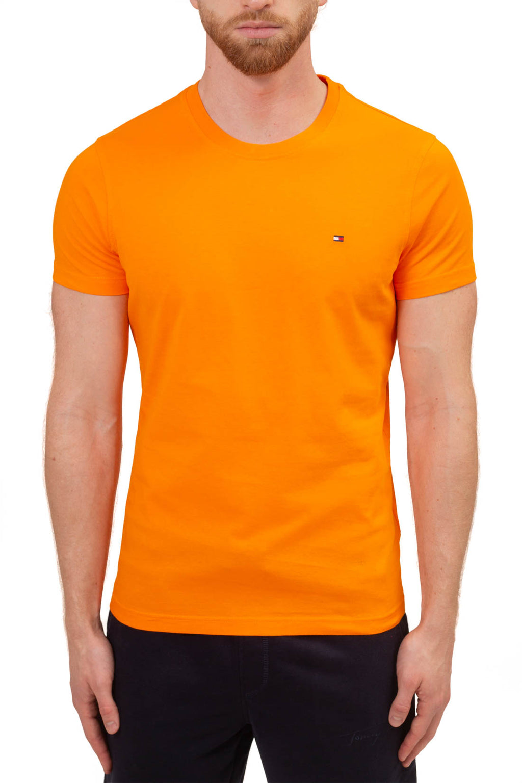 TOMMY HILFIGER - Men's basic T-shirt with flag  - Size XXL-0
