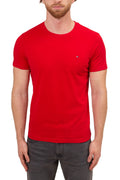 TOMMY HILFIGER - Men's basic T-shirt with flag  - Size XXL-4