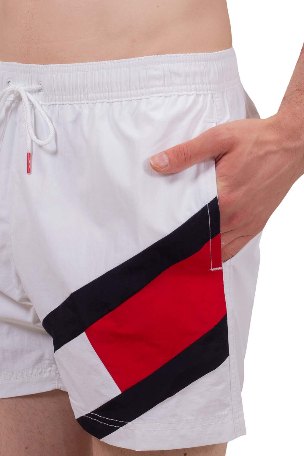 TOMMY HILFIGER - Men's swim shorts with flag detail-5