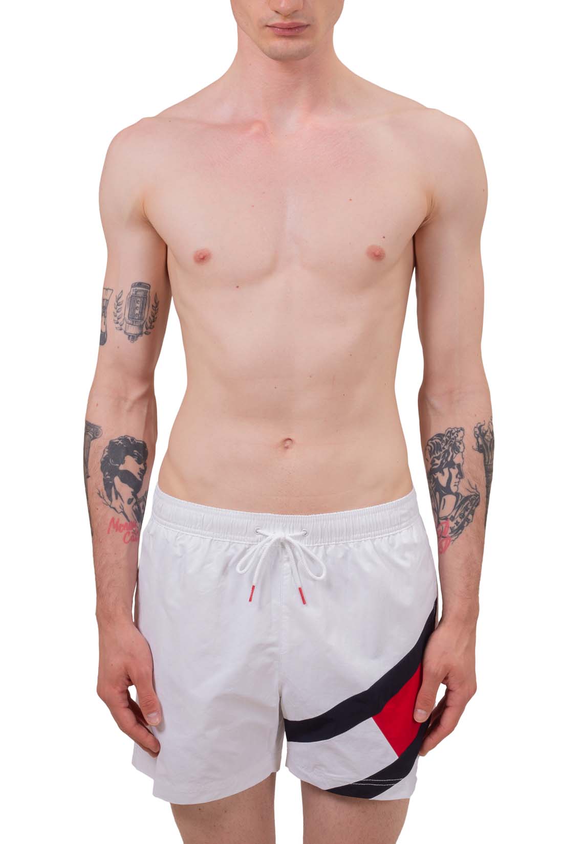 TOMMY HILFIGER - Men's swim shorts with flag detail-13