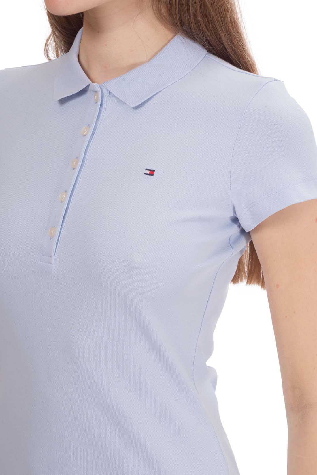 TOMMY HILFIGER - Women's slim flag polo shirt  - Size XL-11