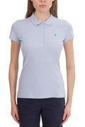 TOMMY HILFIGER - Women's slim flag polo shirt  - Size XL-4