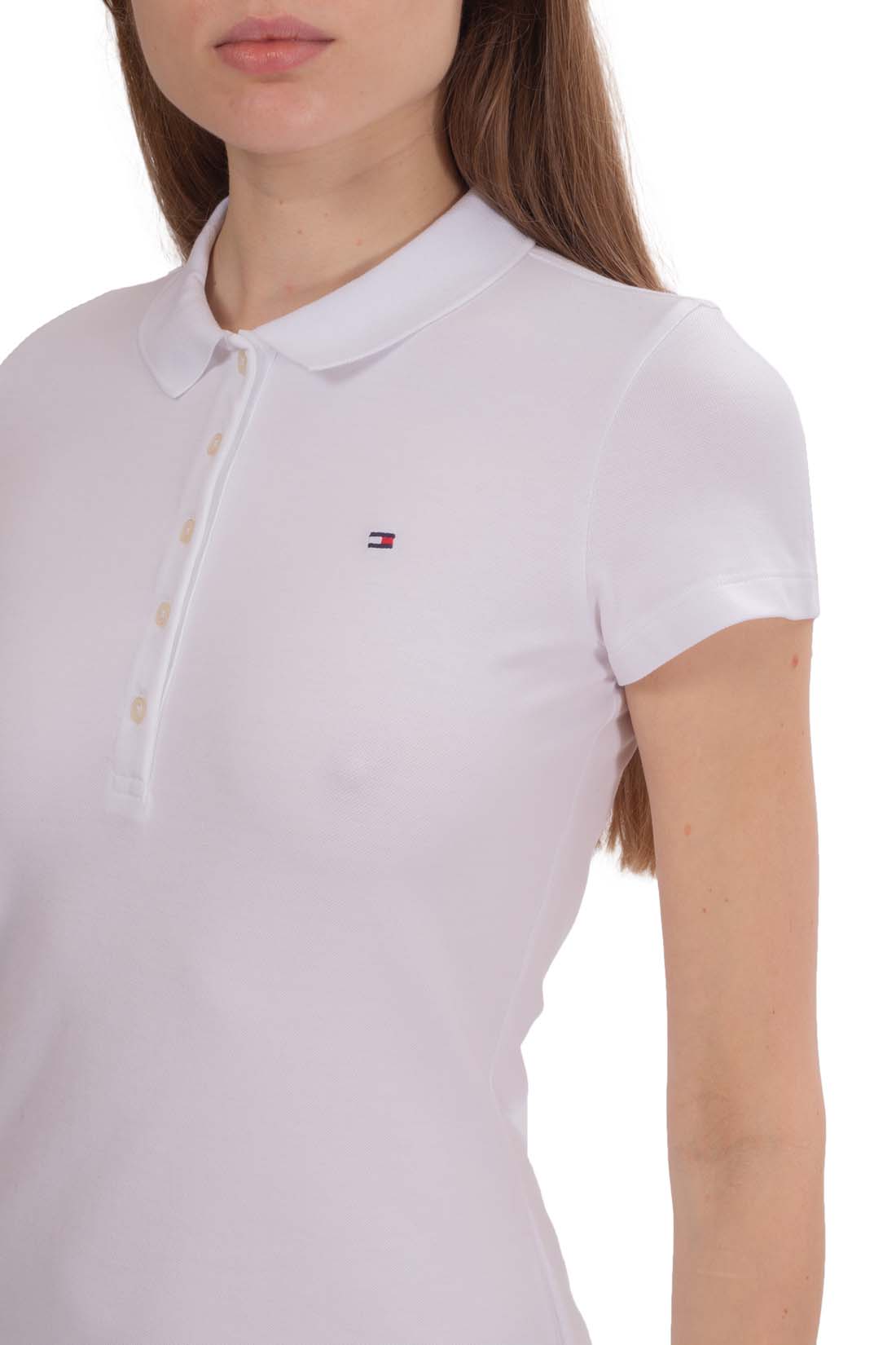 TOMMY HILFIGER - Women's slim flag polo shirt  - Size XL-23