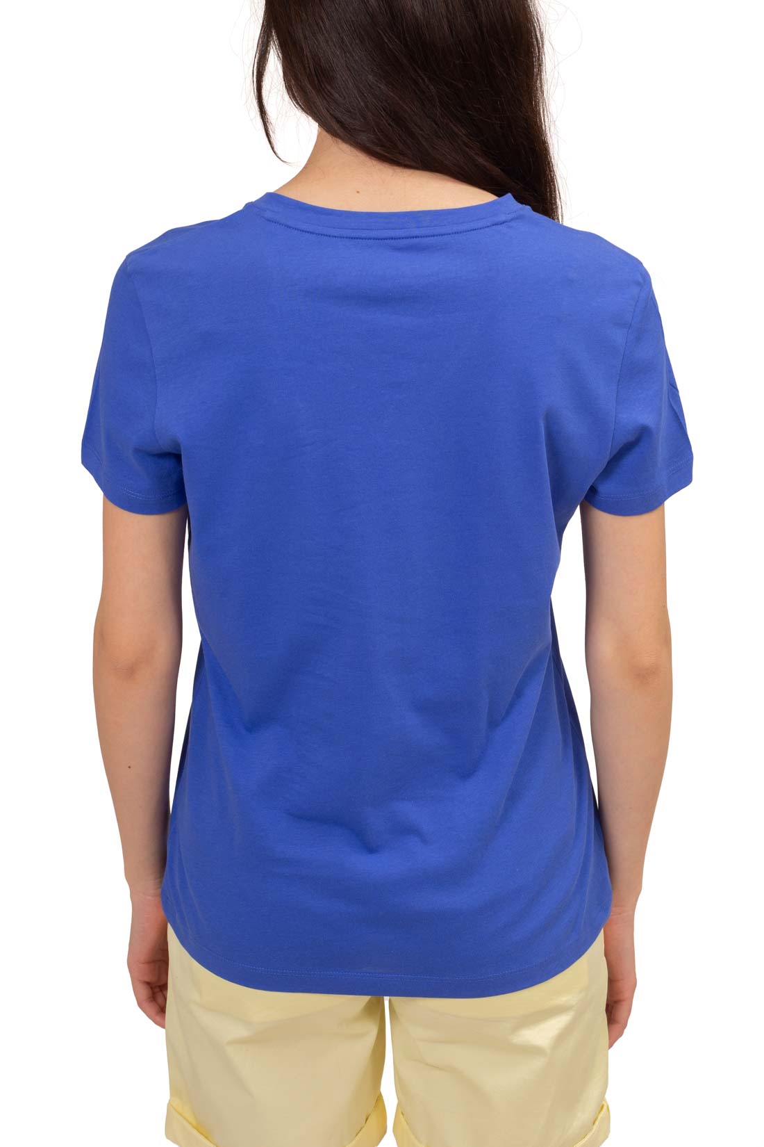 TOMMY HILFIGER - Women's basic T-shirt with v-neck-0