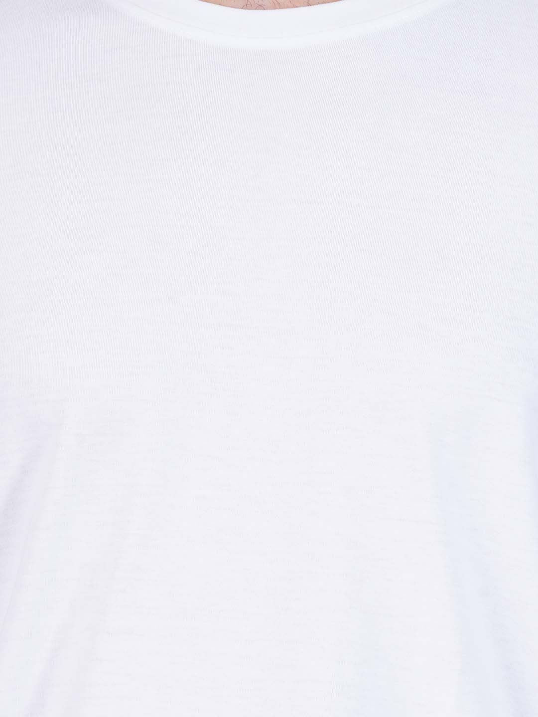 Pure Cotton T-Shirt for Men and Women - White-8