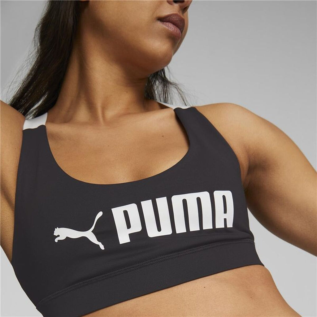 Sports Bra Puma Puma Mid Impact Puma Fit Black-6