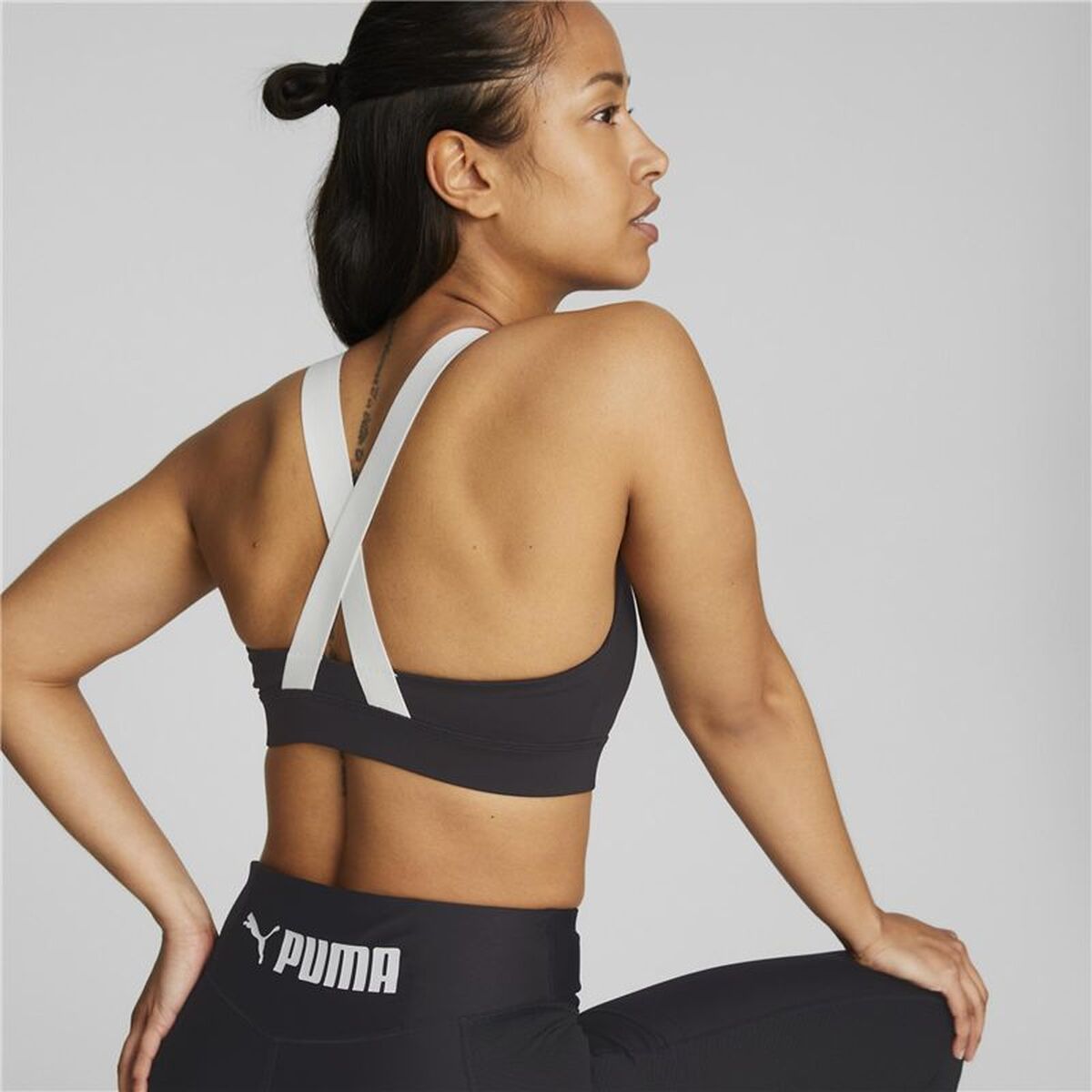 Sports Bra Puma Puma Mid Impact Puma Fit Black-5