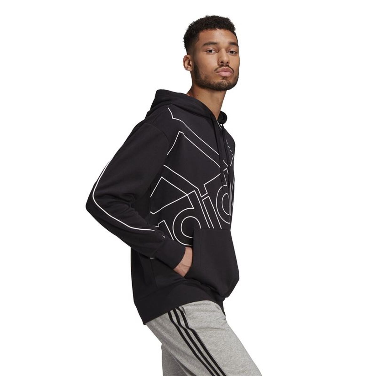 Sudadera con capucha para hombre Adidas GK9369 Negra-5