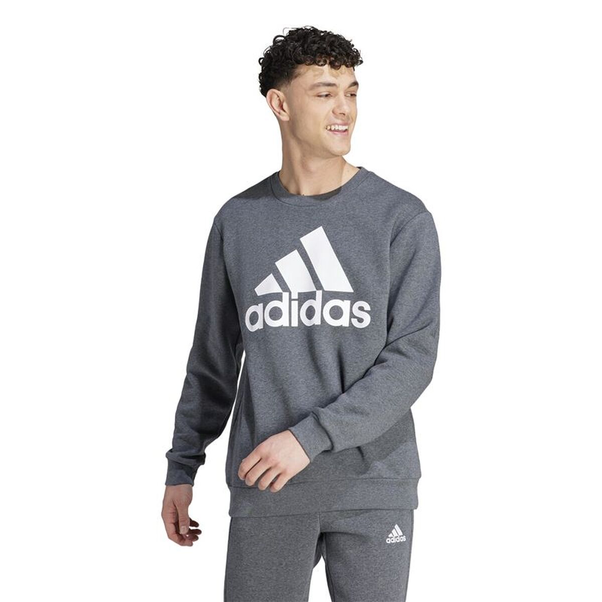 Sudadera con capucha para hombre Adidas IJ8899 Gris-4