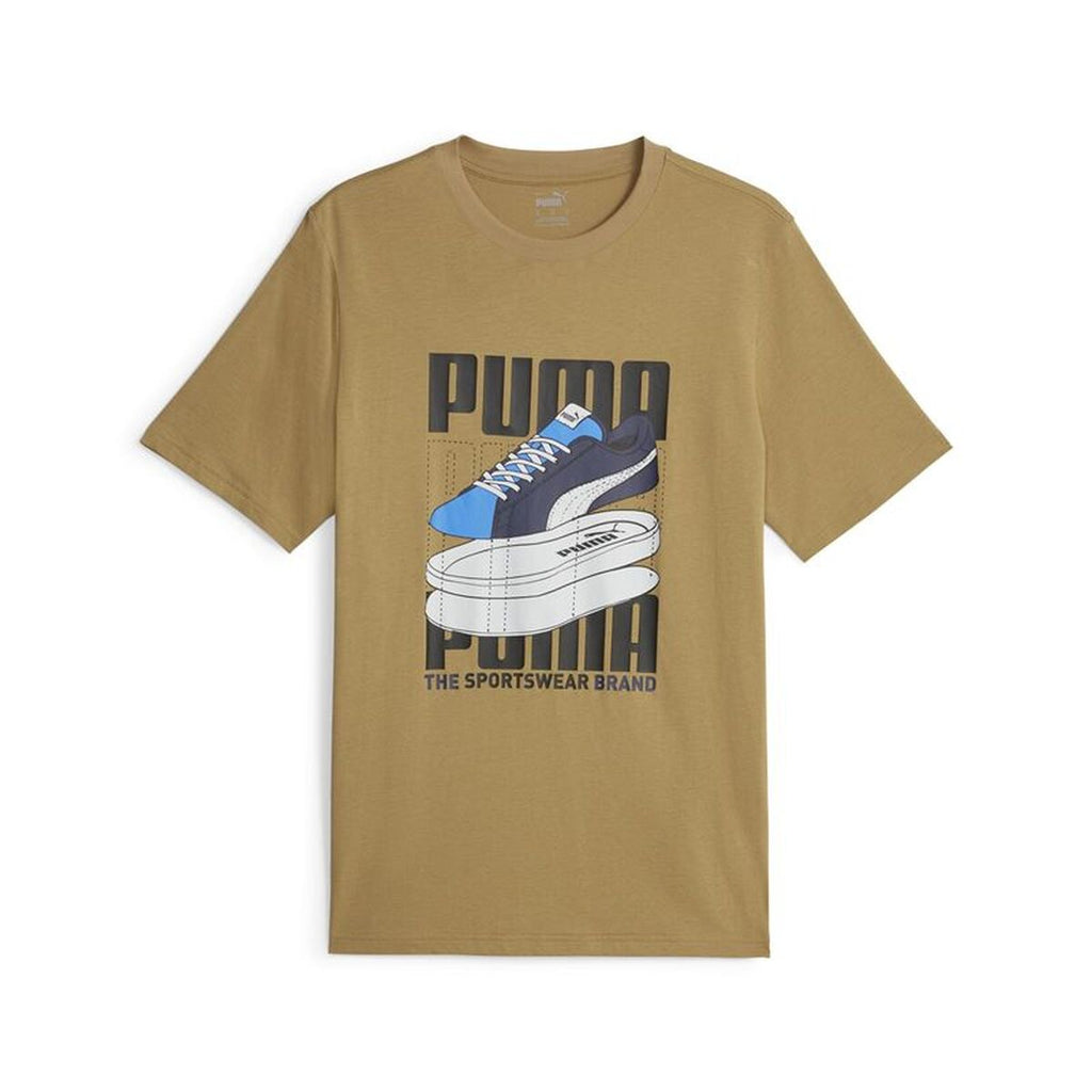Men’s Short Sleeve T-Shirt Puma Puma Graphics Sneaker Golden-0