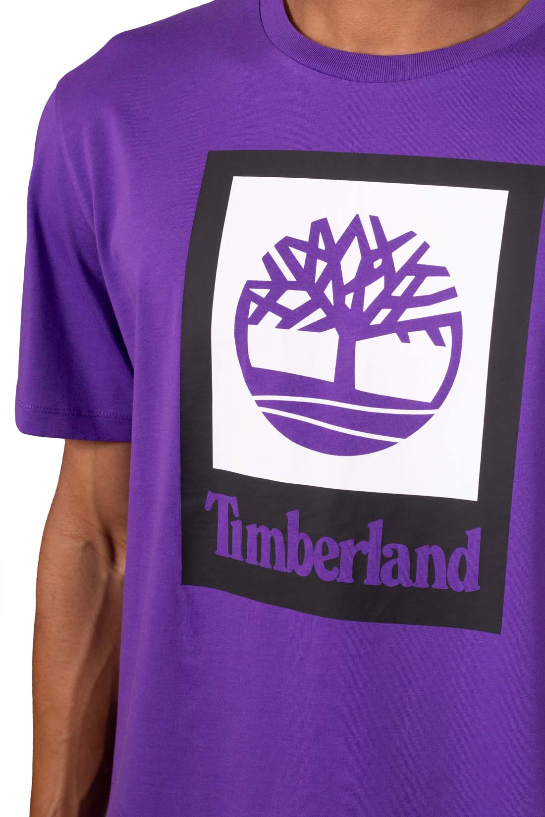 TIMBERLAND - Men's T-shirt with box logo  - Size L-0