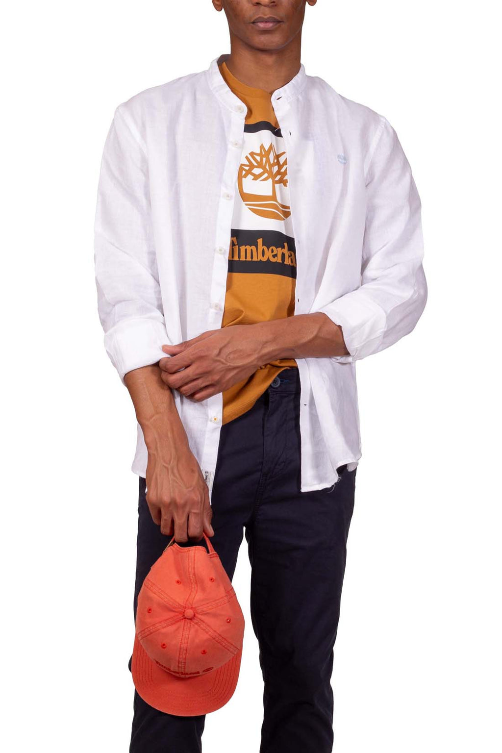 TIMBERLAND - Men's T-shirt with box logo  - Size L-11