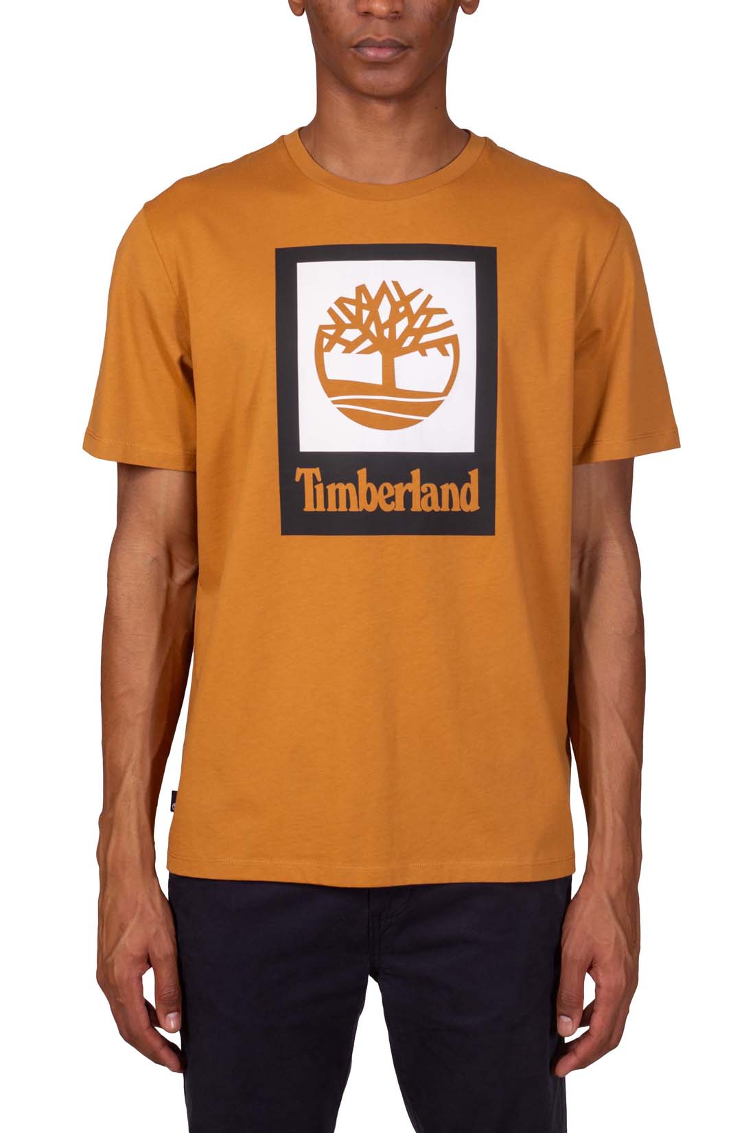 TIMBERLAND - Men's T-shirt with box logo  - Size L-9