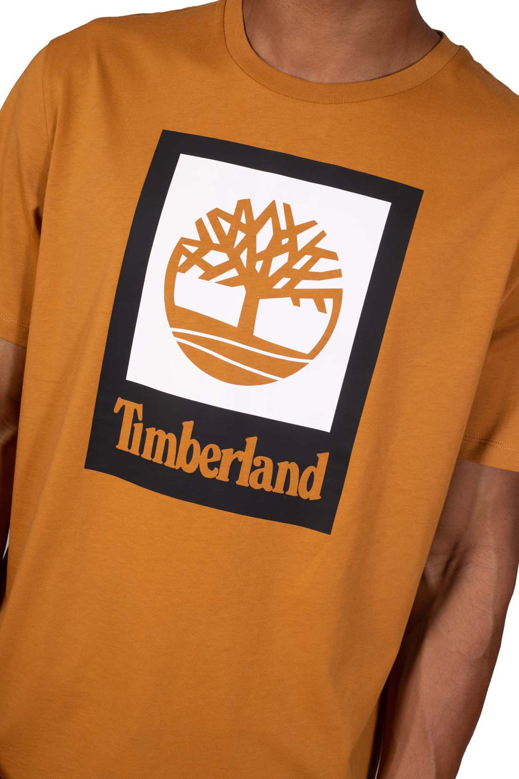 TIMBERLAND - Men's T-shirt with box logo  - Size L-8