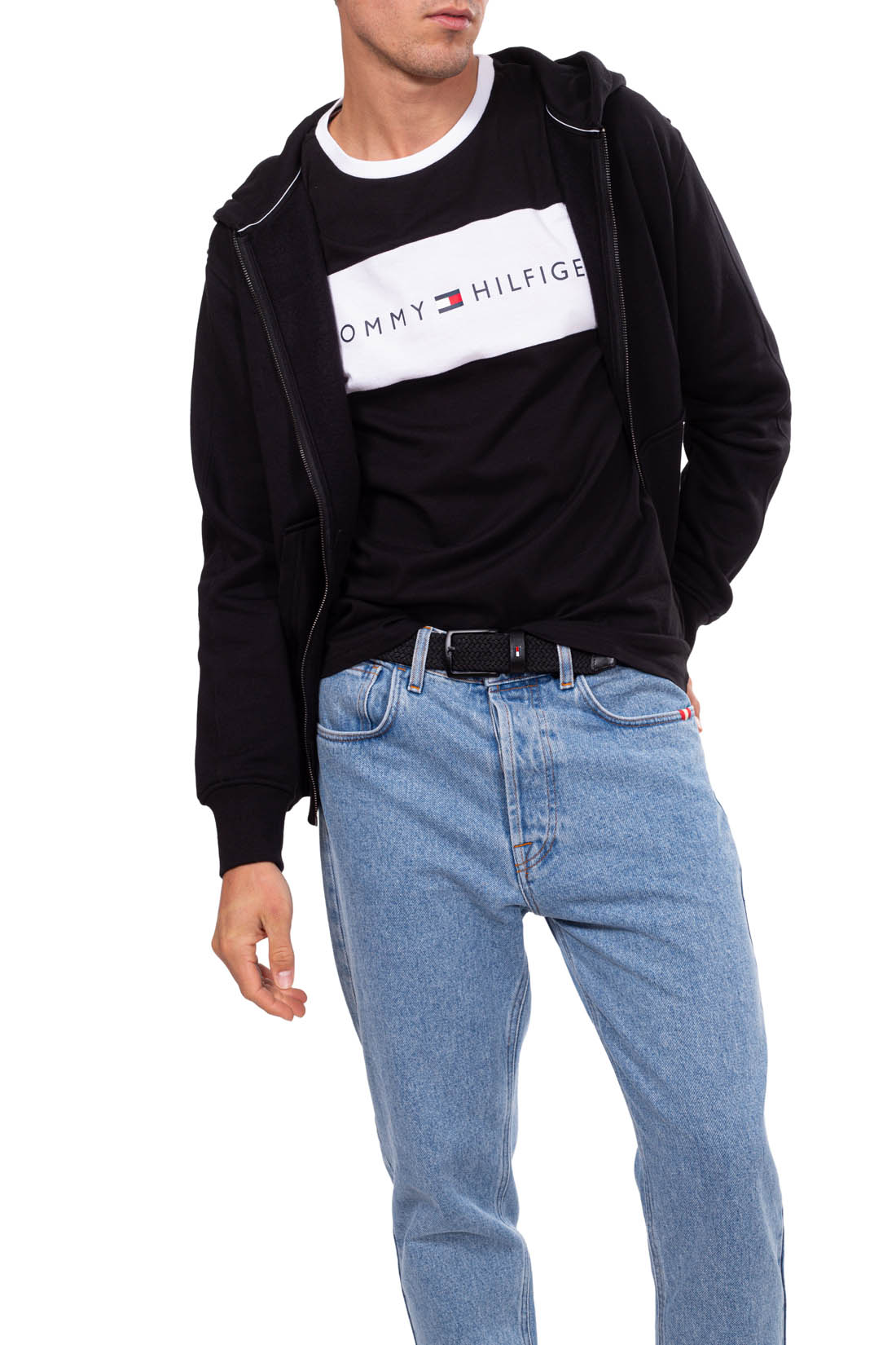 TOMMY HILFIGER - Men's organic cotton colorblock T-shirt-11