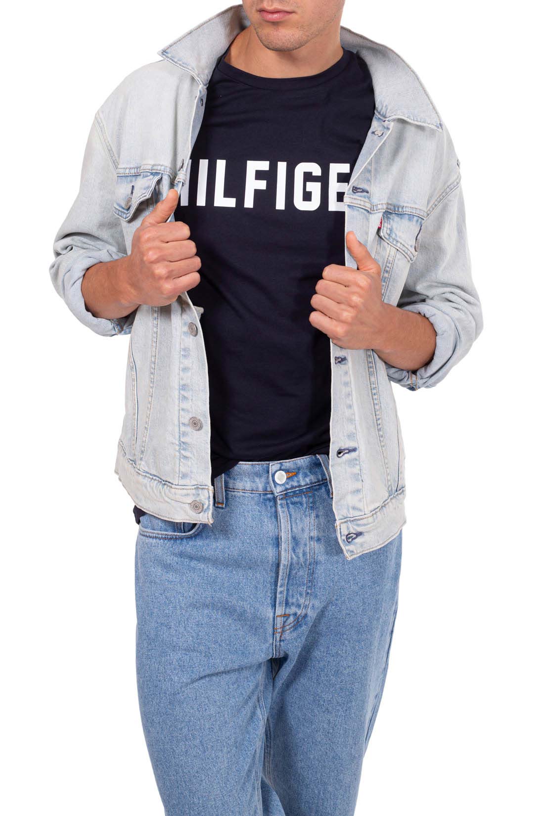 TOMMY HILFIGER - Men's organic cotton logo T-shirt-3