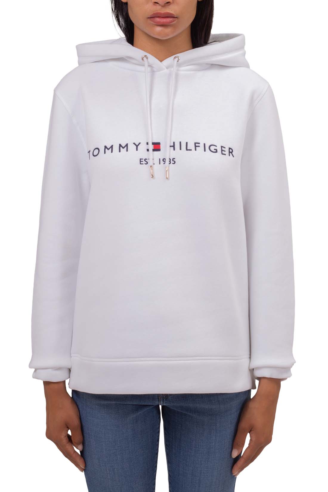 TOMMY HILFIGER - Women's winter hoodie with linear logo  - Size XL-13