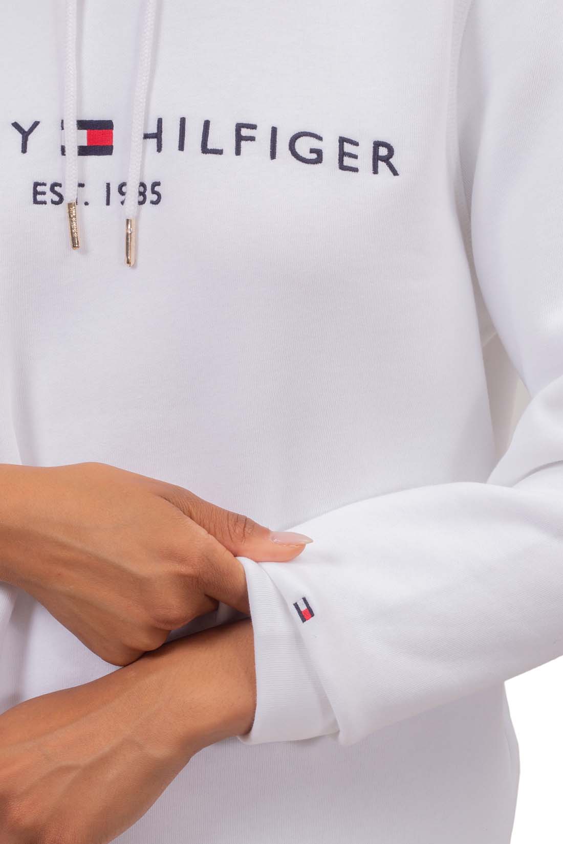 TOMMY HILFIGER - Women's winter hoodie with linear logo  - Size XL-16