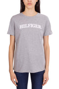 TOMMY HILFIGER - Women's regular T-shirt with embroidered logo-1