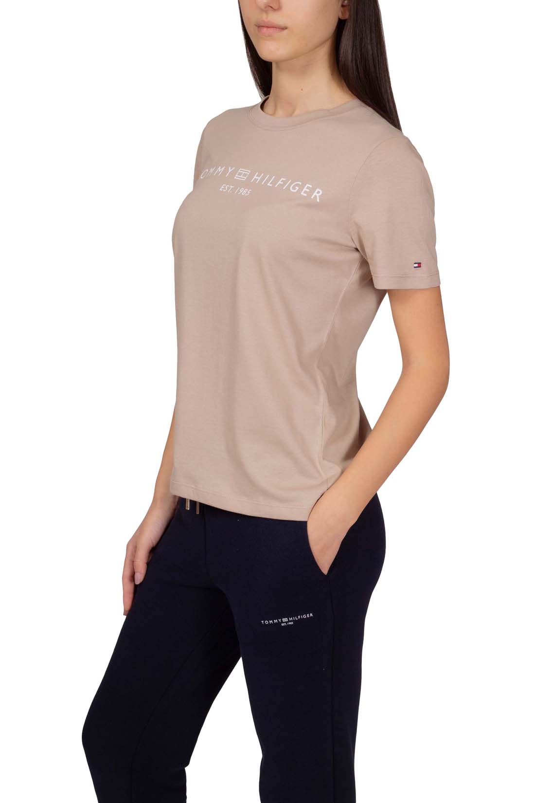 TOMMY HILFIGER - Women's regular logo T-shirt - Size XL-3