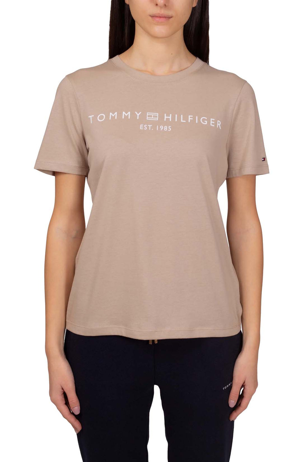 TOMMY HILFIGER - Women's regular logo T-shirt - Size XL-1