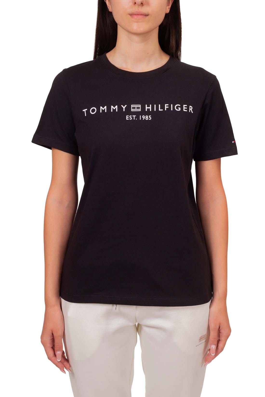 TOMMY HILFIGER - Women's regular logo T-shirt - Size XL-67