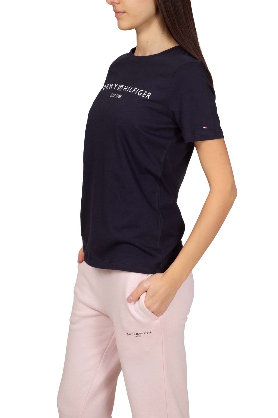 TOMMY HILFIGER - Women's regular logo T-shirt - Size XL-23