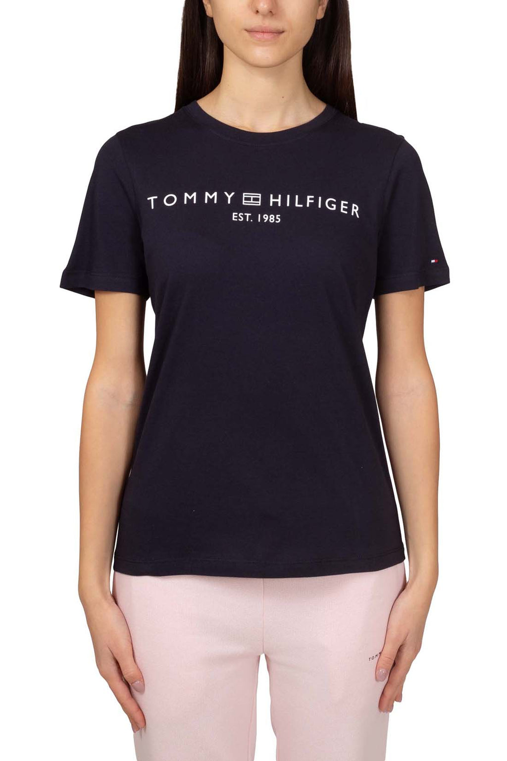 TOMMY HILFIGER - Women's regular logo T-shirt - Size XL-5