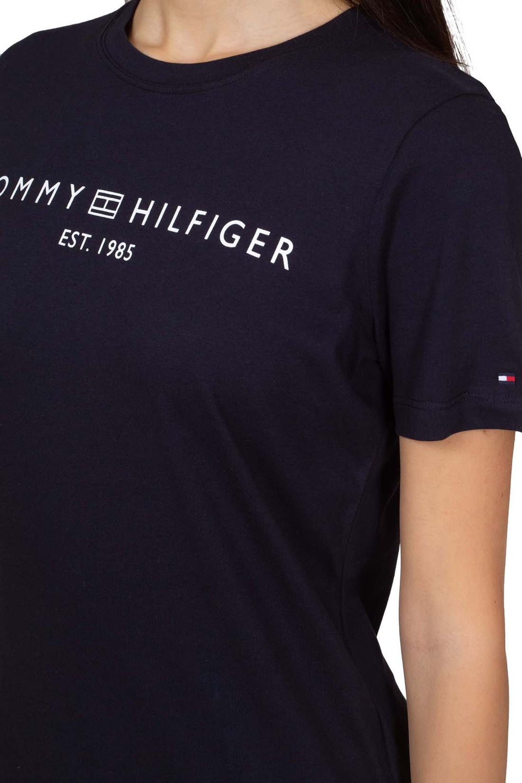 TOMMY HILFIGER - Women's regular logo T-shirt - Size XL-4