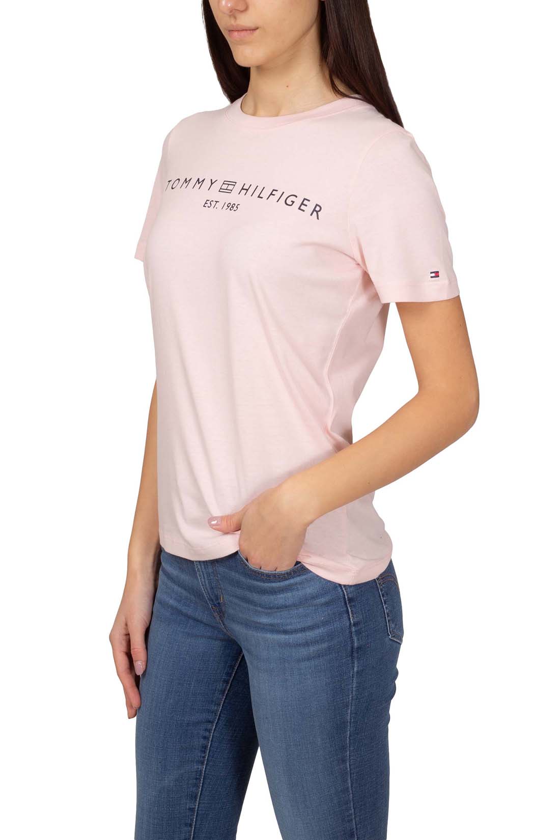 TOMMY HILFIGER - Women's regular logo T-shirt - Size XL-27