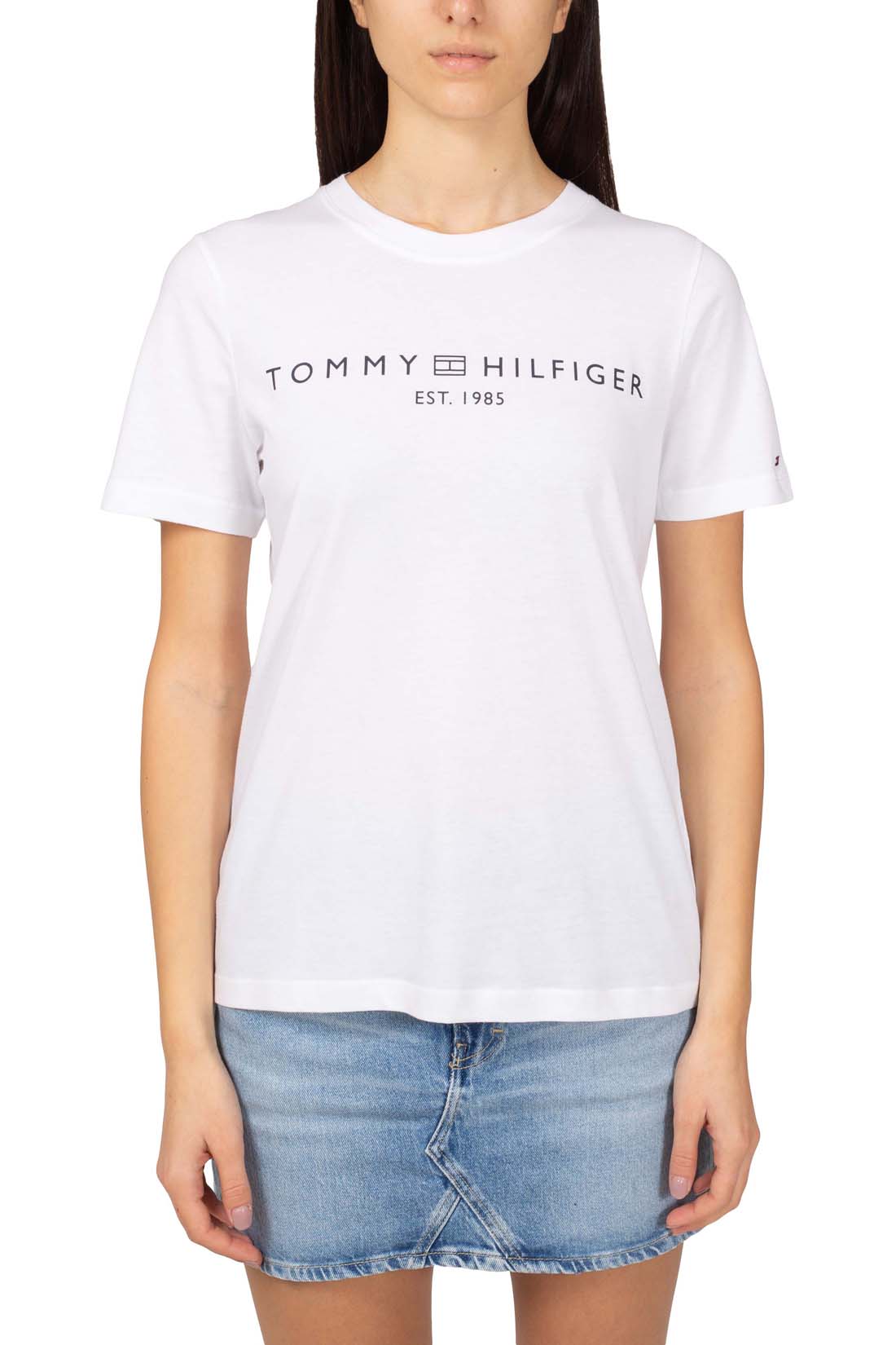 TOMMY HILFIGER - Women's regular logo T-shirt - Size XL-45