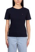 TOMMY HILFIGER - Women's slim logo T-shirt  - Size L-1
